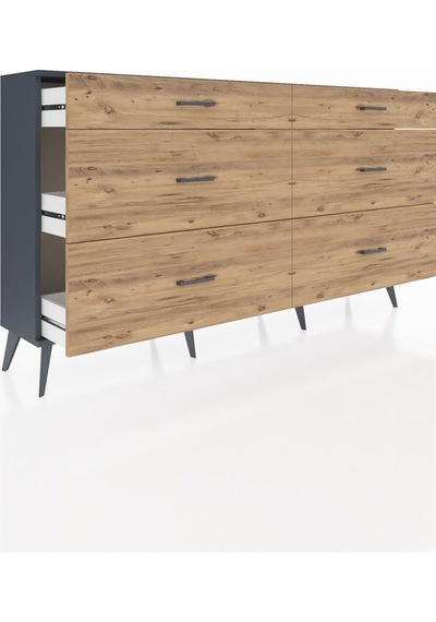 Arges Konsol 6 Çekmeceli 176x30x99 Antrasit-antrasit/çam Antrasıt/atlas Çam - Antrasıt Arges Konsol 6 Çekmeceli 176x30x99 Antrasit-antrasit/çam Antrasıt/atlas Çam - Antrasıt