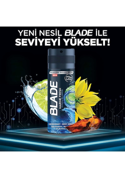 Blade Marine Fresh Erkek Sprey Deodorant 3 x 150 ML