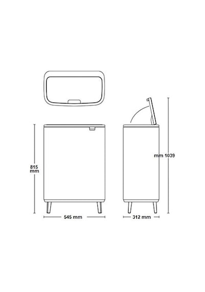Brabantia Çöp Kutusu 60 Lt Bo Touch Dokunmatik Kapak 130267