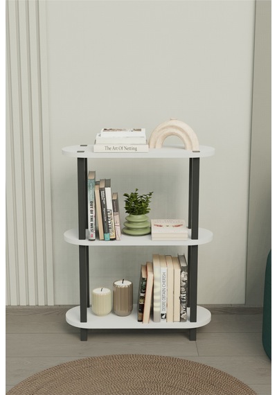 Soft 3 Katlı Modern Kitaplık Dekoratif Çok Amaçlı Kitaplık Ve Organizer Çok Raflı Düzenleyici - Beyaz Beyaz Soft 3 Katlı Modern Kitaplık Dekoratif Çok Amaçlı Kitaplık Ve Organizer Çok Raflı Düzenleyici - Beyaz Beyaz