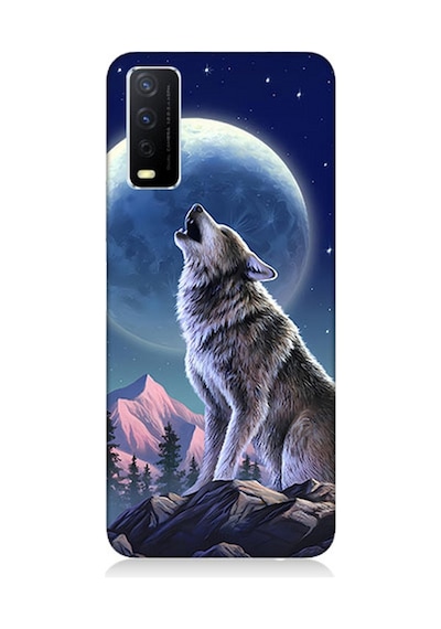 Vivo Y20s Uyumlu Silikon Kılıf Kurt Ve Ay