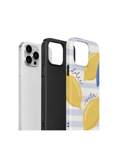 Apple iPhone Uyumlu 13 Pro Vorian Çift Katmanlı Kılıf Dolce Vita Lemon