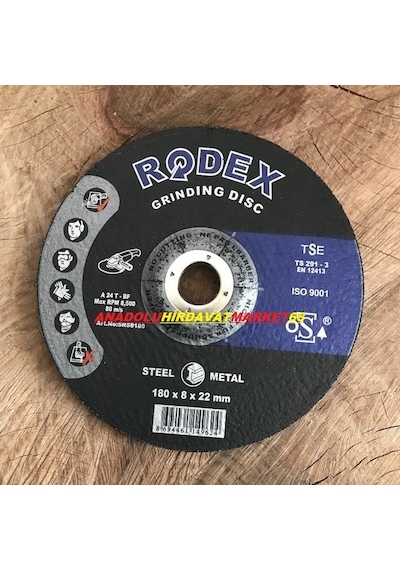Rodex 180Mm Taşlama Taşı Çapak Alma Metal Taşlama Taşı 8Mm
