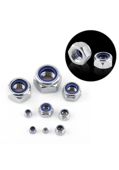 Paslanmaz Fiberli Somun. M8. 50 Adet. 8mm.