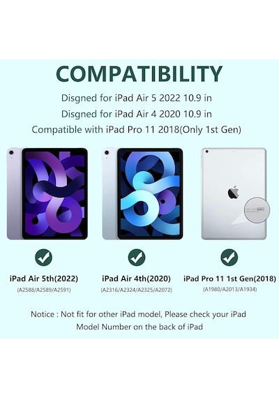 Apple Uyumlu iPad Air 5/4 10.9 Kılıf Kablosuz Klavyeli Türkçe Q Stand