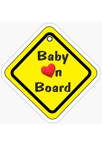 Baby On Board Arabada bebek var Sticker Etiket 19CM md7