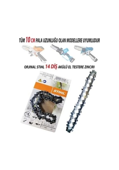STIHL Gta 26 Akülü Budama Testereye Uyumlu Zinciri 14 Diş