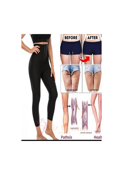 Fit Women Vücut Beli Agraflı Korse Tayt 4409 Siyah