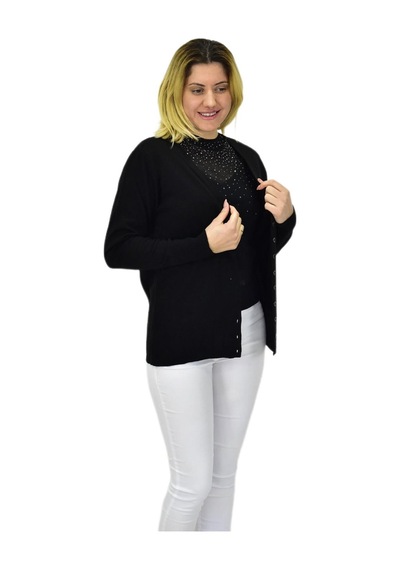 Kadın Triko Spor Hırka Bgl-st04087 Siyah