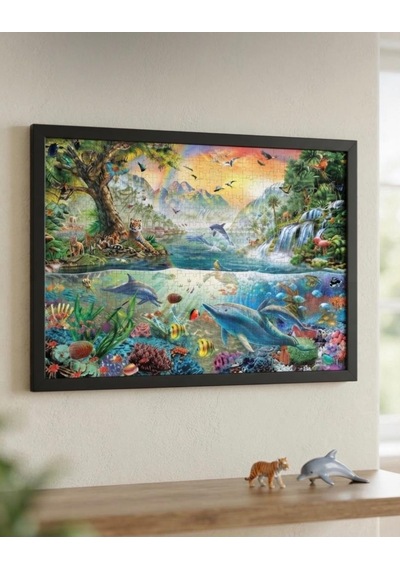 Atina Okulu Ve Hayvanlar Alemi İkili Set - 1000 + 500 Parça İkili Puzzle Seti