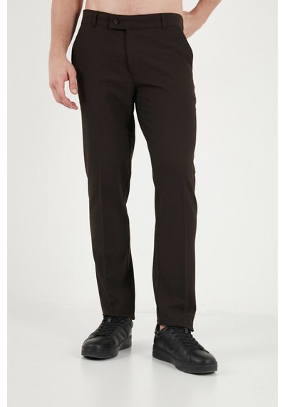 Buratti Normal Bel Regular Fit Düz Paça Pantolon Erkek Pantolon 6843702 Kahve