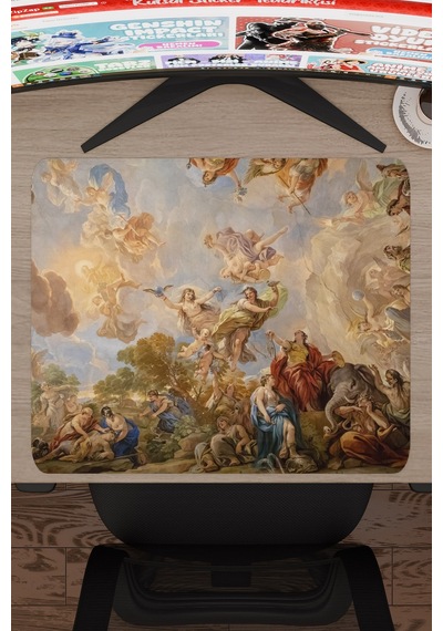 Ortaçağ Sanat Kaymaz Dikişli Kauçuk Oyuncu Mousepad V2 - 48x40 Xl Gaming Mouse Pad Fare Altlığı