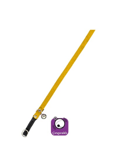 Karlie Süet Kedi Tasma Çıng. 30CM Sarı