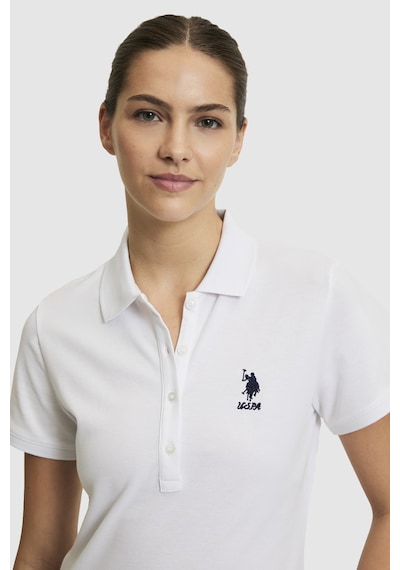 U.S. Polo Assn. U.s. Polo Assn. Kadın Beyaz Tişört Basic 50321798-vr013