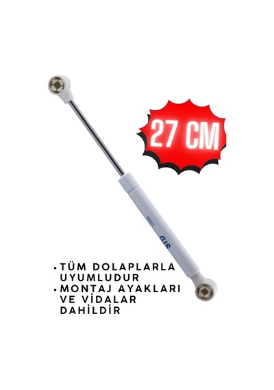 100n Gazlı Dolap Amortisörü - 27 Cm Hidrolik Kapak Pistonu - Mutfak Dolap Kapağı Makası Dolap Hidroliği Kapak Piston Beyaz Beyaz 100n Gazlı Dolap Amortisörü - 27 Cm Hidrolik Kapak Pistonu - Mutfak Dolap Kapağı Makası Dolap Hidroliği Kapak Piston Beyaz Beyaz