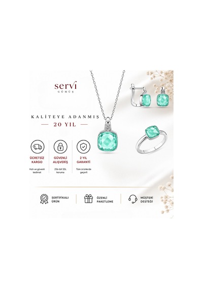 Servi 925 Ayar Gümüş Pomelita Set-232