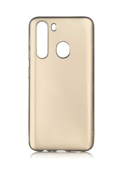Samsung Uyumlu Galaxy A21 Kılıf Zore Premier Silikon Kapak Gold