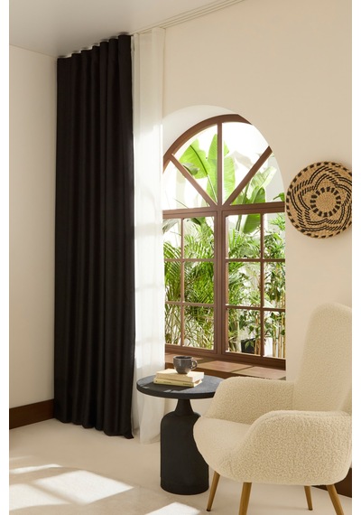 Kaşmir Home Harper Star Blackout Siyah Perde 150x270 Cm Siyah