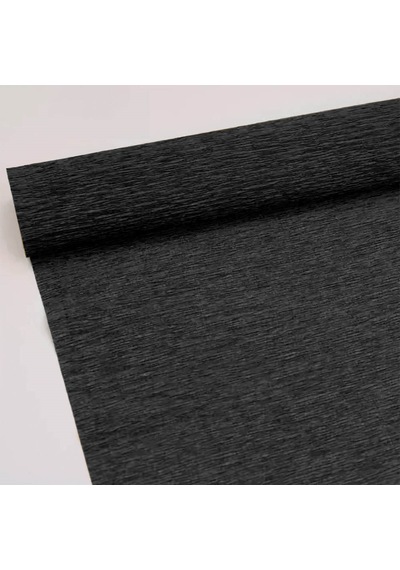 Italyan Krapon Kağıdı Çiçekçi Krep Kağıdı Grapon Kağıdı 180gr 50x250cm Siyah