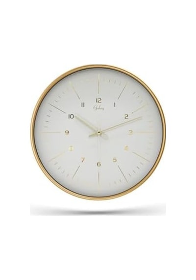 30 Cm Gerçek Cam Sessiz Mekanizma Duvar Saati 0240-beyaz-şekilli-48cm 12261082