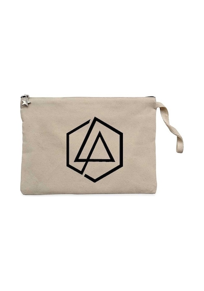Linkin Park Symbol Krem Clutch Astarlı Cüzdan / El Çantası Krem
