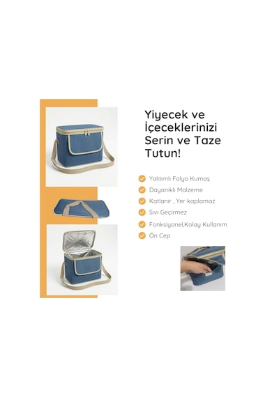 11 Lt Midi Lux Outdoor Kamp Termal Çanta-293 Mavi