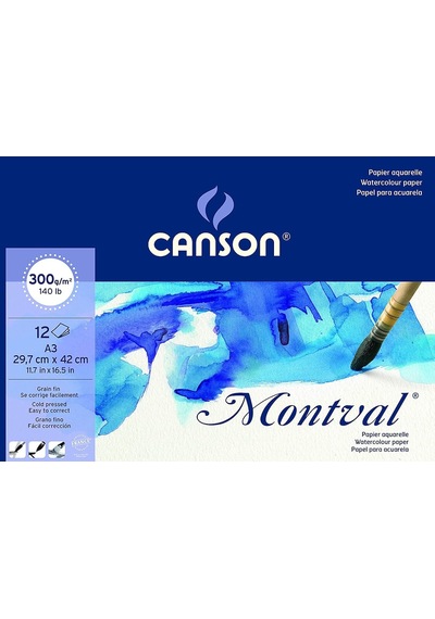 Canson Montval Suluboya Blok A3 - 300Gr - 12 Yaprak