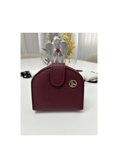 Store Çok Bölmeli Kadın Şık El Çantası Cüzdan Bordo