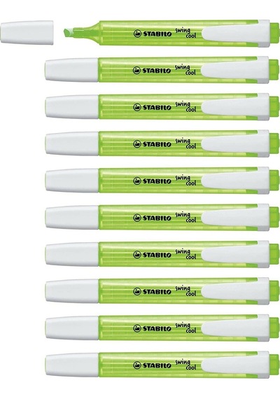 Stabilo Fosforlu Kalem Swing Cool Yeşil 275/33 - 10 Adet Yeşil