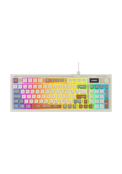Everest Kb-79 Sılent Pro Gri-gri Mavi-kahve Sessiz Rgb Q Membrane Oyuncu Klavyesi