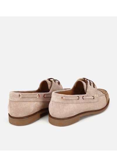 Hotiç Kadın Süet Deri Vizon Bağcık Detaylı Günlük Loafer 01ayh321380a453 01ayh321380a453