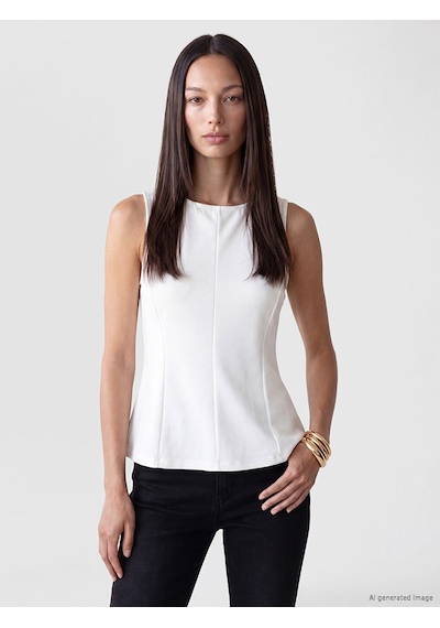 Lcw Everyday Beyaz Bisiklet Yaka Peplum Bluz