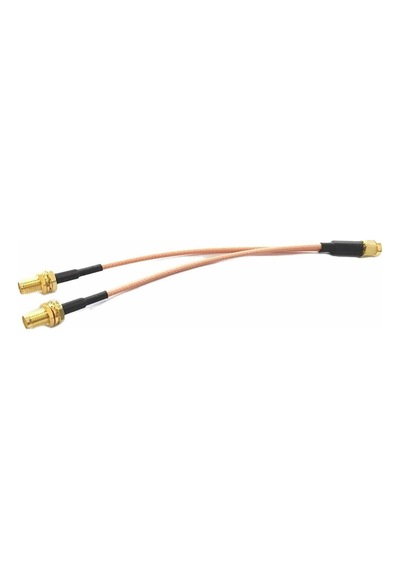 Y Tip Rg316 15cm 1x Sma Erkek 2x Sma Dişi Kablo Rf Uzatma Kablosu Altın Kaplama Soket 0-6ghz Wi-fi