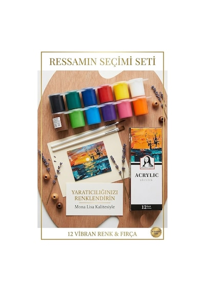 Neon Ve Pastel Akrilik Boya 12 Renk 1 Paket Monalisa 22 Ml 12 Li Akrilik Boya Resim Dersi Tuval Ahşap Taş Boya Seti Çok Renkli