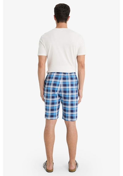 Defacto Regular Fit Kareli Cepli Şort Pijama Altı E7190ax25hsnv42 Lacivert