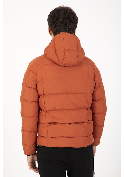 Maraton Sportswear Regular Erkek Kapşonlu Uzun Kol Basic Kiremit Mont 21259-kiremit Kiremit
