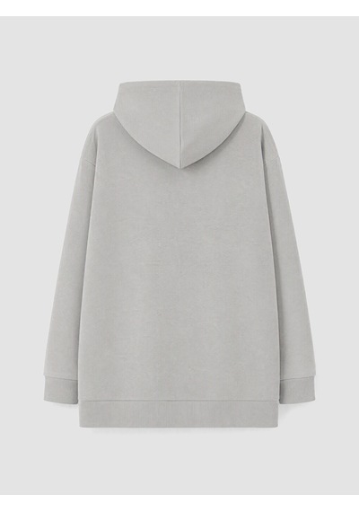 Lcw Curve Gri Büyük Beden Kadın Fermuarlı Sweatshirt