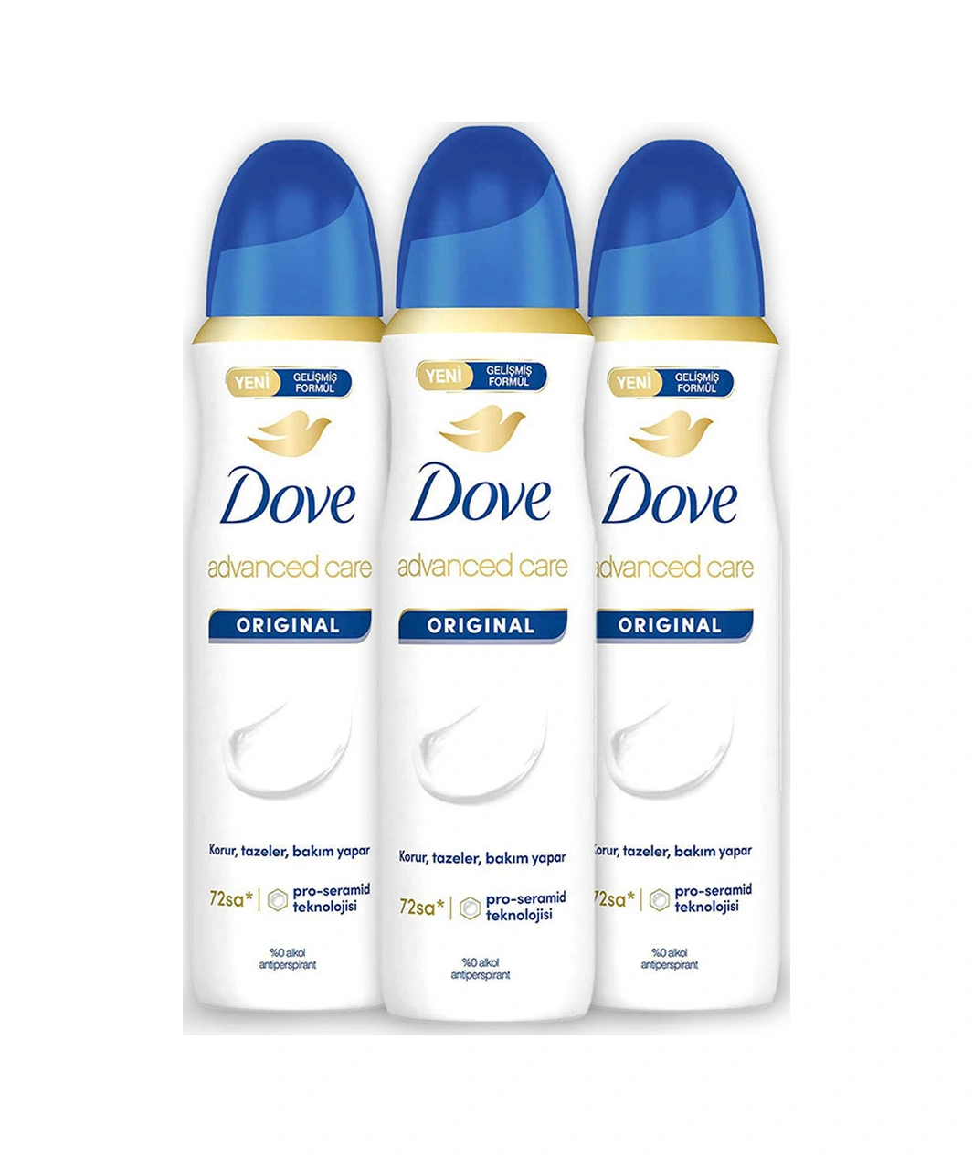 Dove Kadın Sprey Deodorant Advanced Care 72 Saat Koruma 150 Ml X3 Dove Kadın Sprey Deodorant Advanced Care 72 Saat Koruma 150 Ml X3