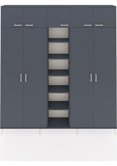 Arges Dolap 18 Raflı 9 Kapaklı 220x30x243 Antrasit-antrasit/antrasit Antrasıt/antrasıt Arges Dolap 18 Raflı 9 Kapaklı 220x30x243 Antrasit-antrasit/antrasit Antrasıt/antrasıt