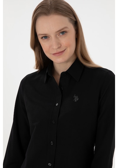 U.s. Polo Assn. Kadın Siyah Gömlek Basic 50307726-vr046 Siyah