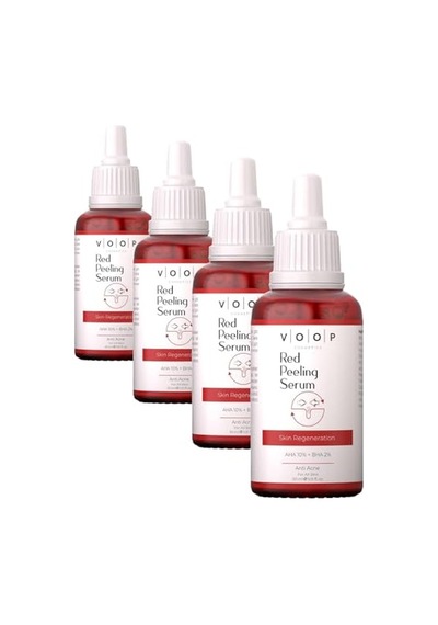 Kırmızı Peeling, Cilt Yenileyici Serum 30 Ml 4 Paketi