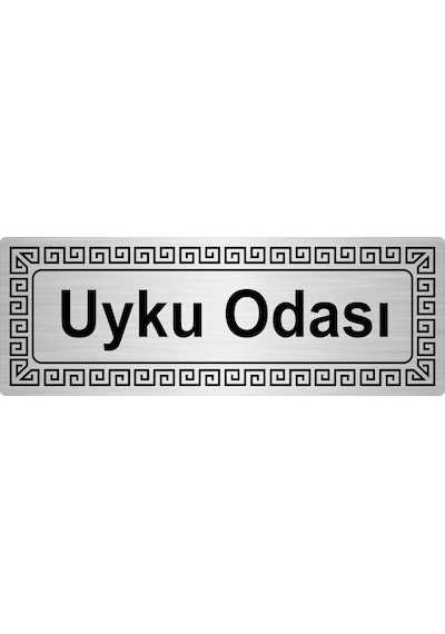 Uyku Odası 7Cmx20Cm Metal Yönlendirme Levhası Gümüş Renk Metal