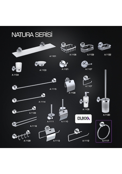 Duxxa Natura Yuvarlak Havluluk A.1117 Krom