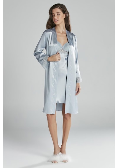Pierre Cardin Saten Dantelli Gecelik Ve Sabahlık Takımı - 4285 001