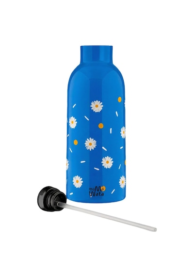 Mamawata Daisy Pipetli Çocuk Termos Matara 470 Ml Paslanmaz Çelik Sızdırmaz Yalıtımlı Suluk Koyu Mavi