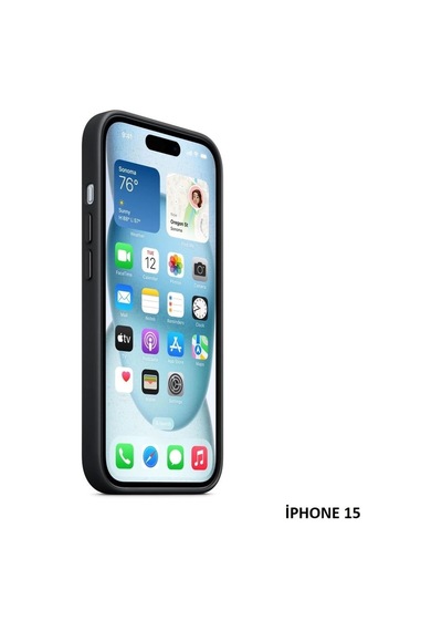 Apple Uyumlu iPhone 15 İçin Magsafe Özellikli Mikro Dokuma Kılıf