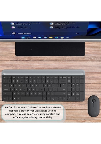 Logitech Mk470 Kablosuz Klavye Ve Fare Combo 2.4 Ghz Usb Dongle İle Uyumlu Diğer