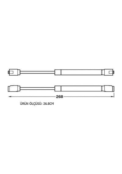 Samet Gazlı Piston 80 Newton Beyaz