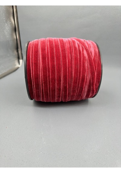 Paşateks- 1 Cm Düz Kadife-5 Metre -a.bordo