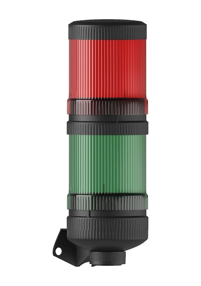Mesan Ø70 2 Kat Işıklı Kolon Sabit Ampul Buzzer Duvar Montaj 24vdc Ms 495.1.2.24vdc